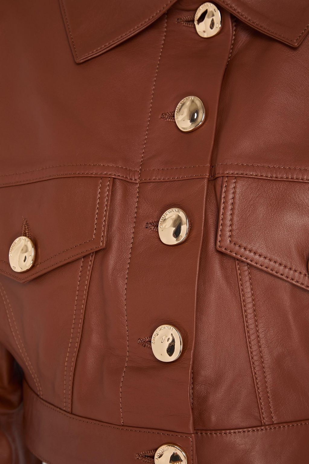 ZIMMERMANN Cropped Lederjacke