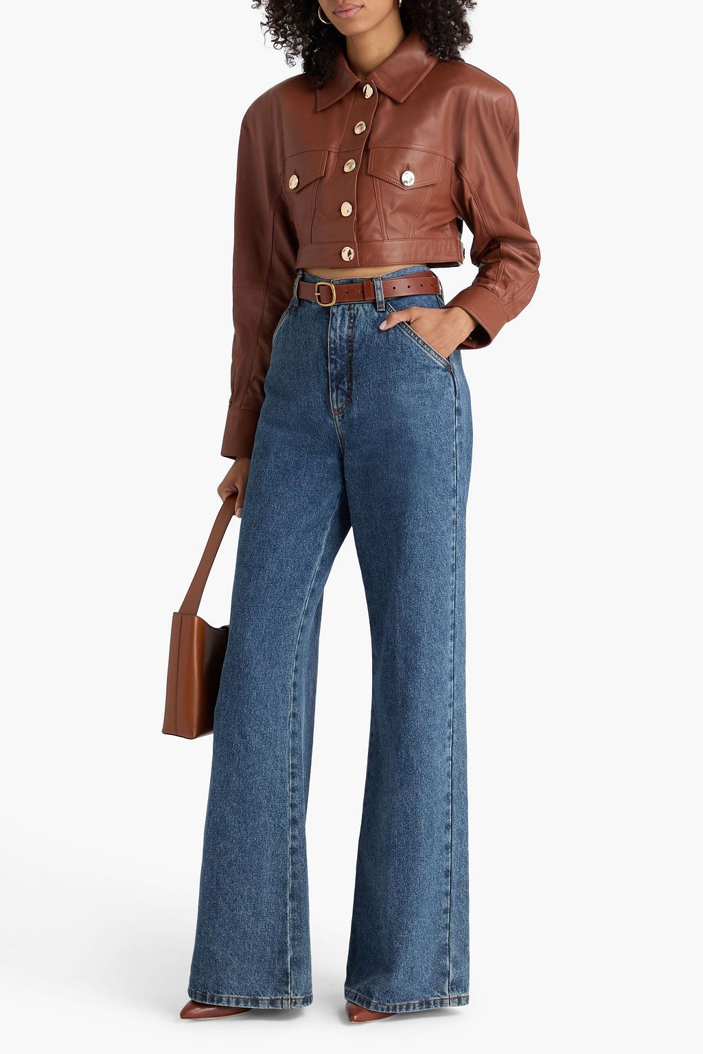 ZIMMERMANN Cropped Lederjacke