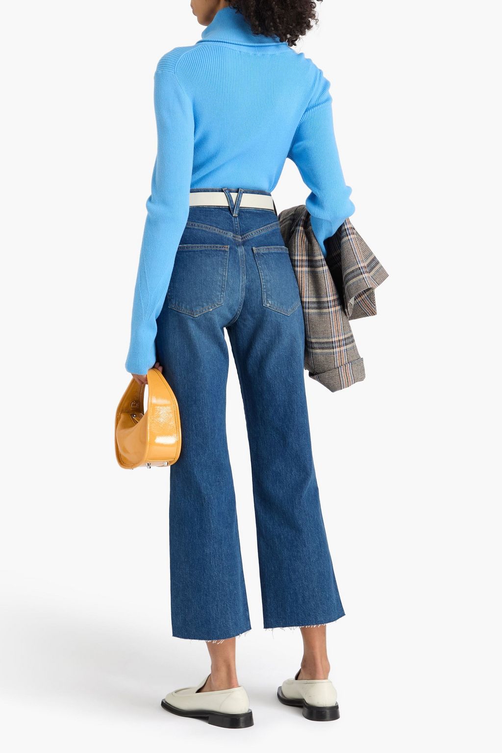 VERONICA BEARD Hoch sitzende Jeans „Dylan“ mit geradem Bein in ausgewaschener Optik