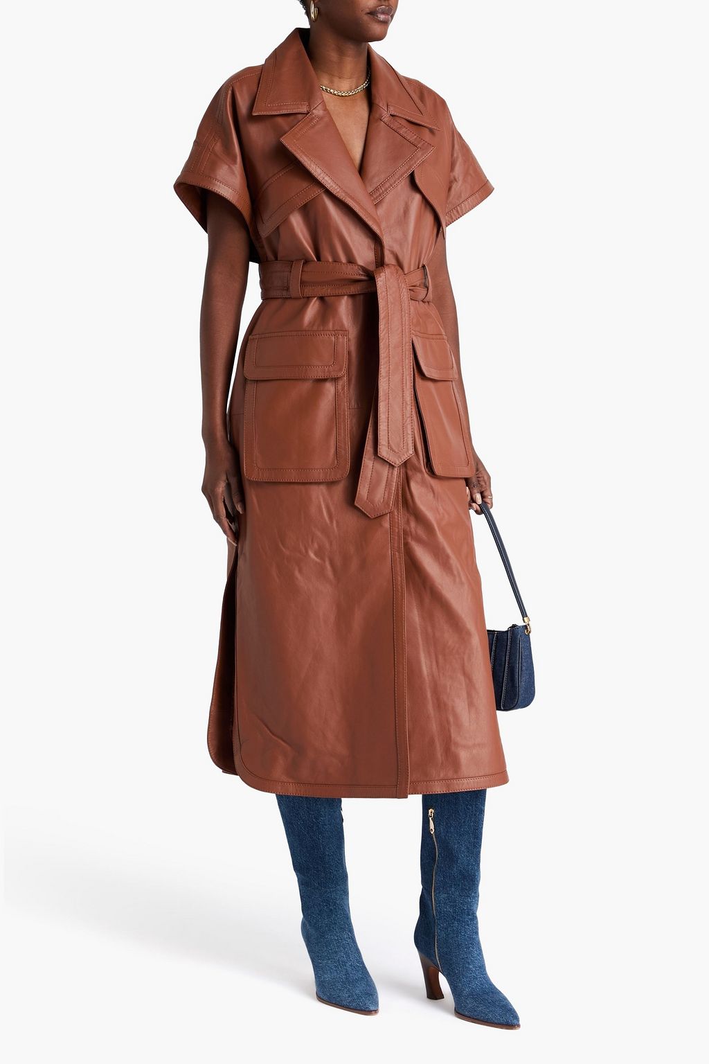 ZIMMERMANN Leather midi dress