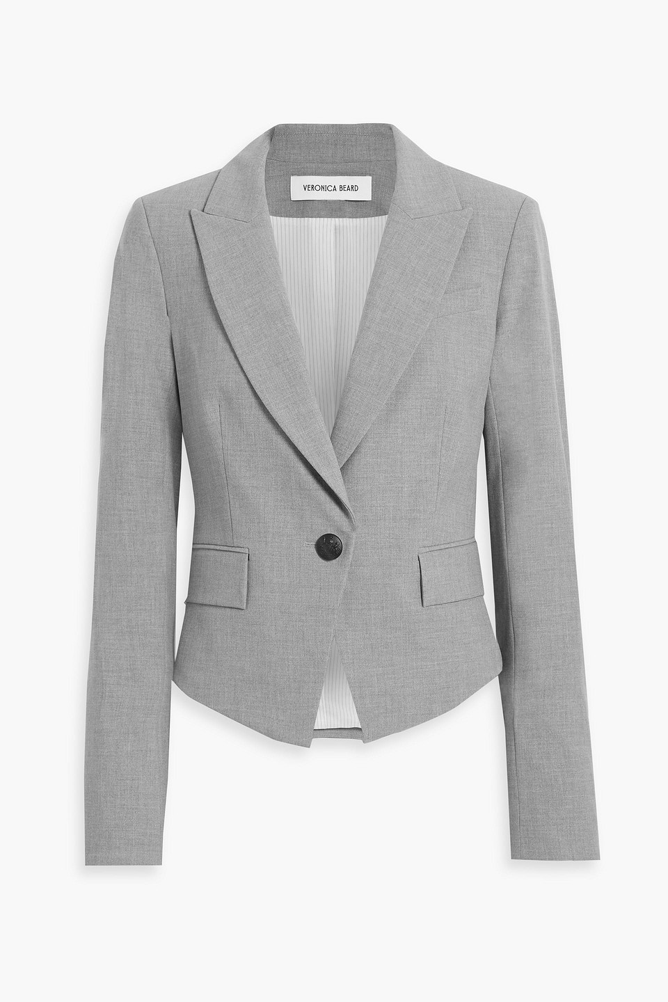 Veronica Beard Hosanna Dickey Woven Blazer In Gray