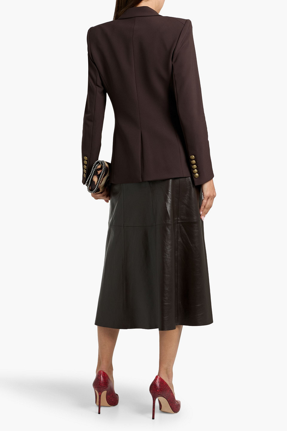 Veronica Beard Orlane Dickey Twill Blazer In Brown