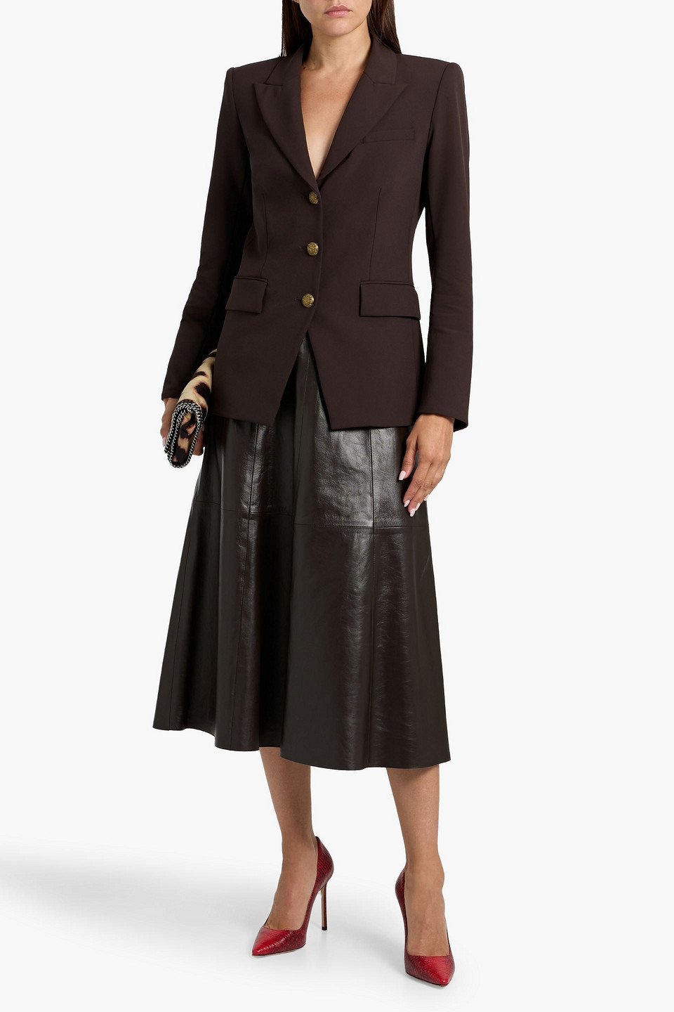 Veronica Beard Orlane Dickey Twill Blazer In Brown