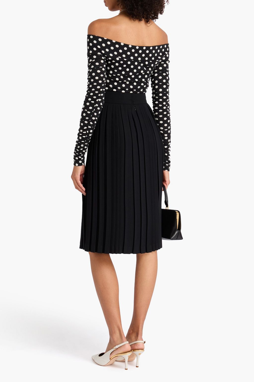 DOLCE&GABBANA クレープ スカート プリーツ入り
