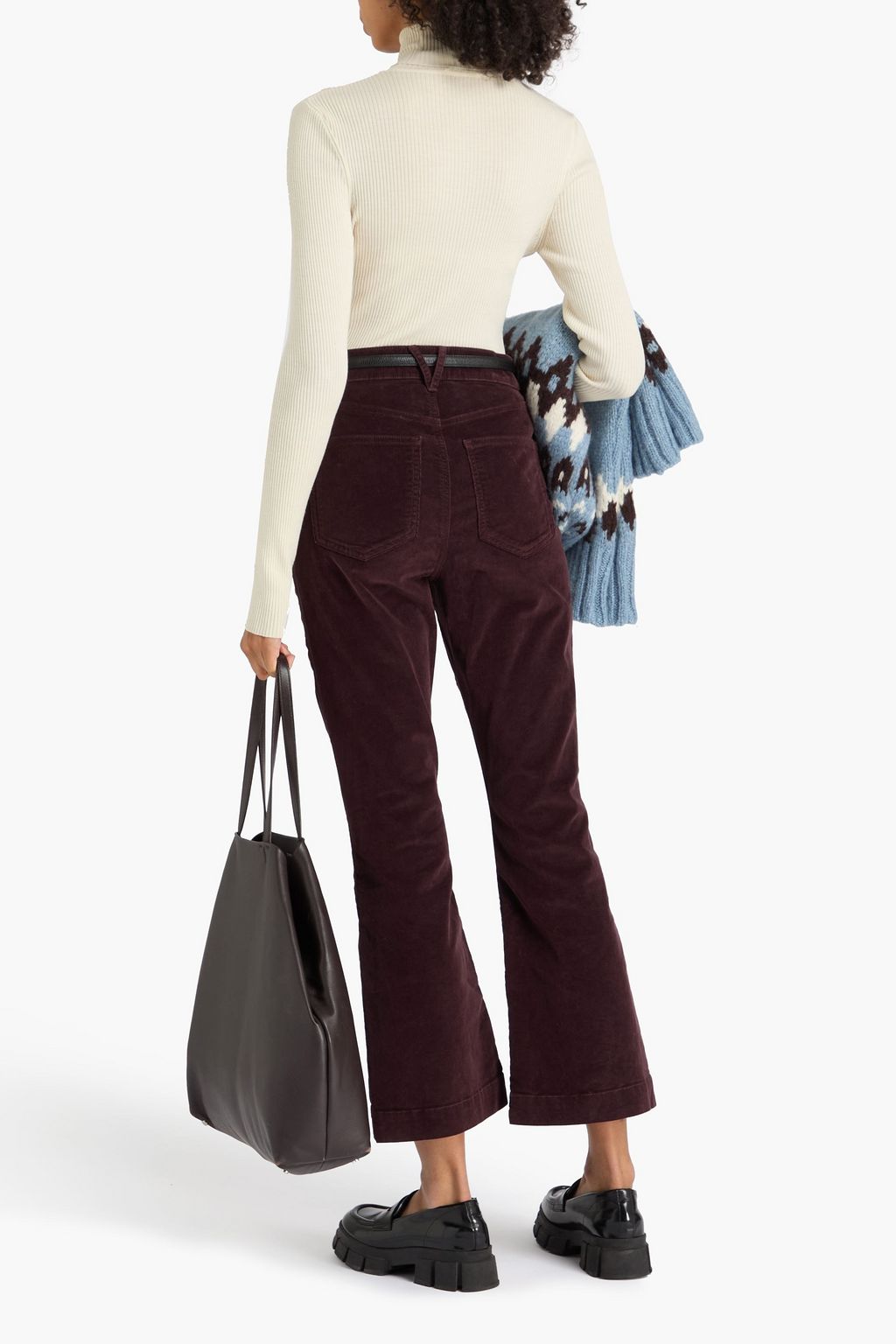 VERONICA BEARD Carson cotton-blend flared pants