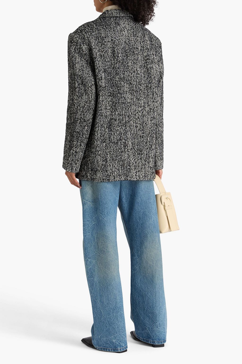ANINE BING Quinn bouclé-tweed blazer