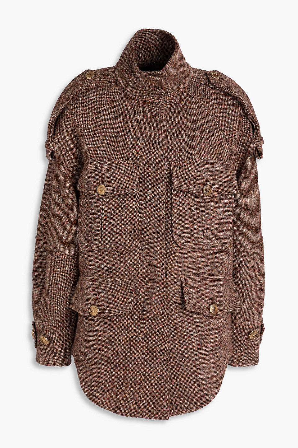 Zimmermann Tweed Jacket In Brown