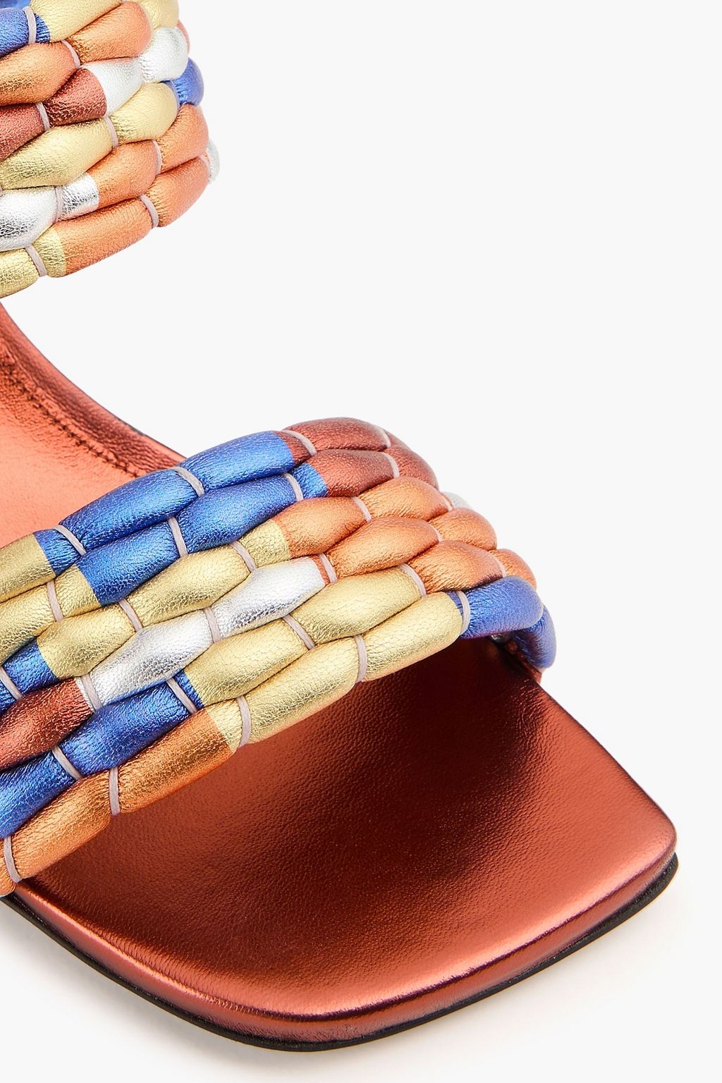 DRIES VAN NOTEN Metallic leather sandals