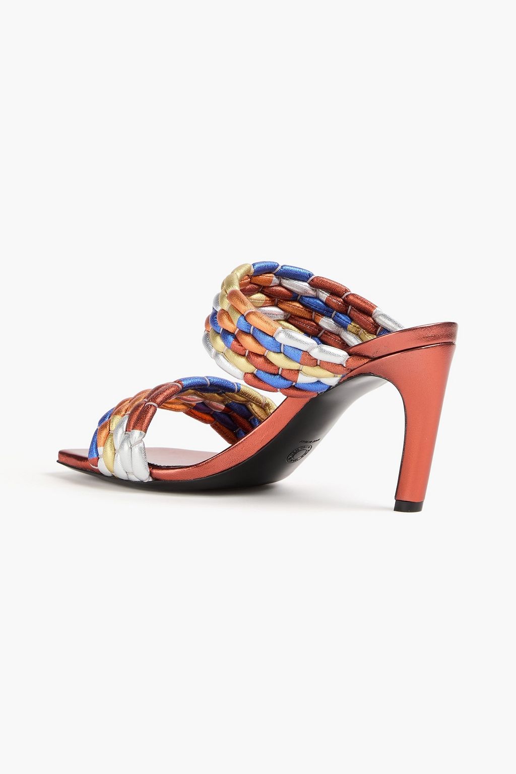 DRIES VAN NOTEN Metallic leather sandals