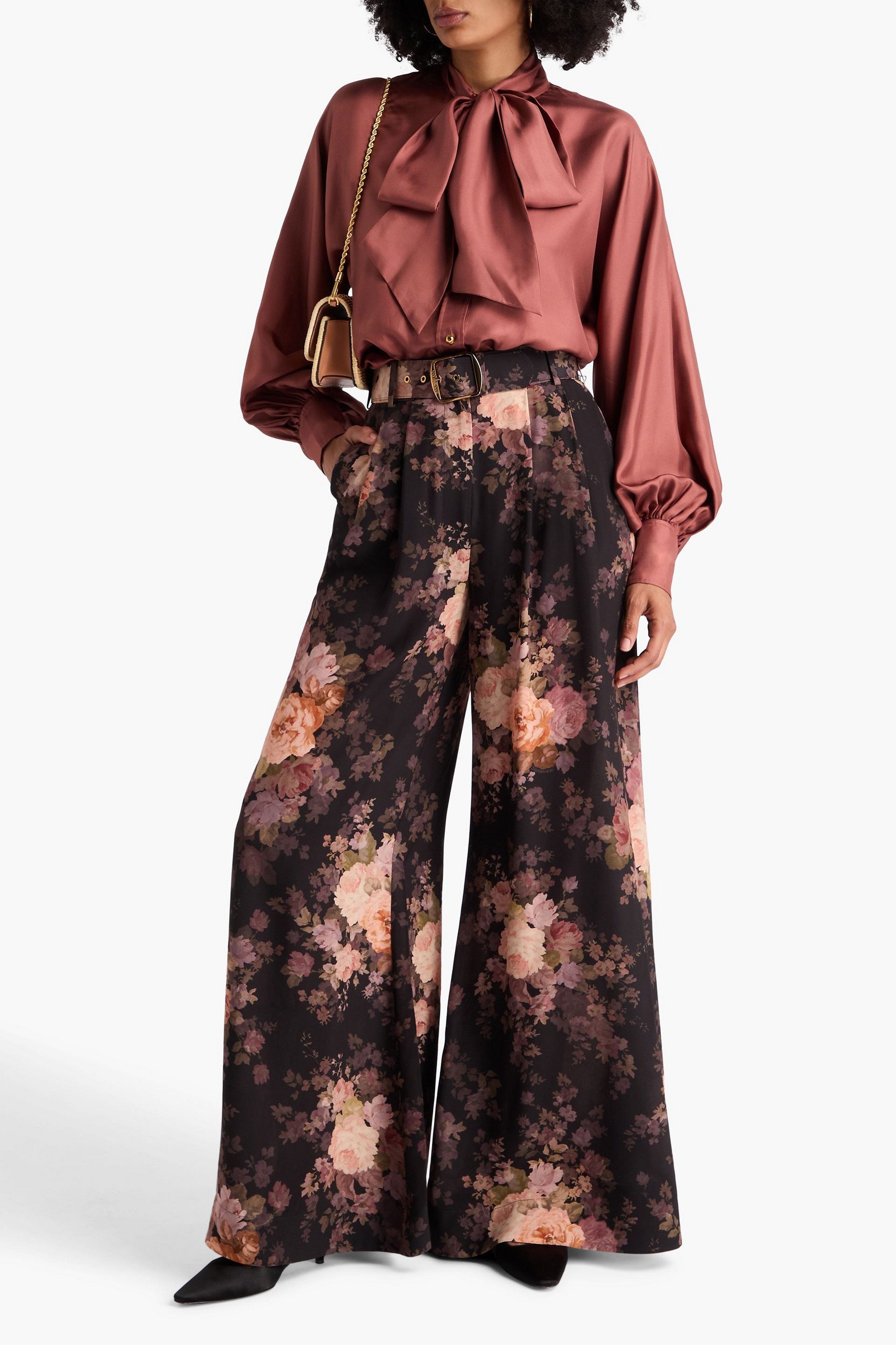Zimmermann Pussy-bow silk-twill blouse