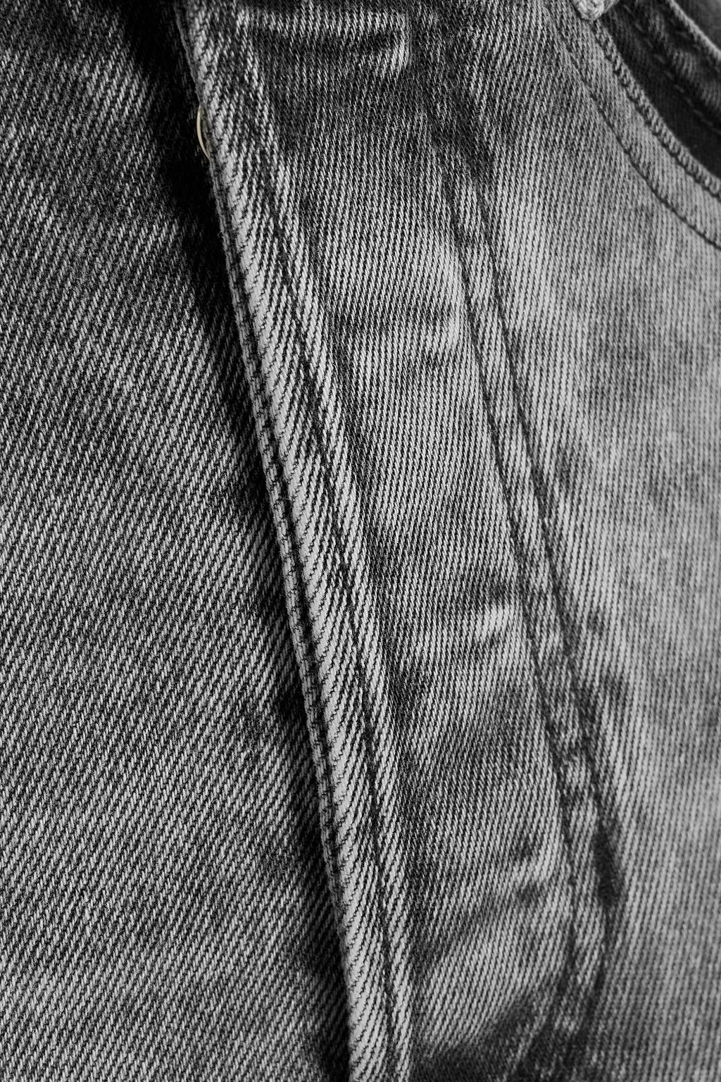 VERONICA BEARD Taylor cropped two-tone high-rise wide-leg jeans
