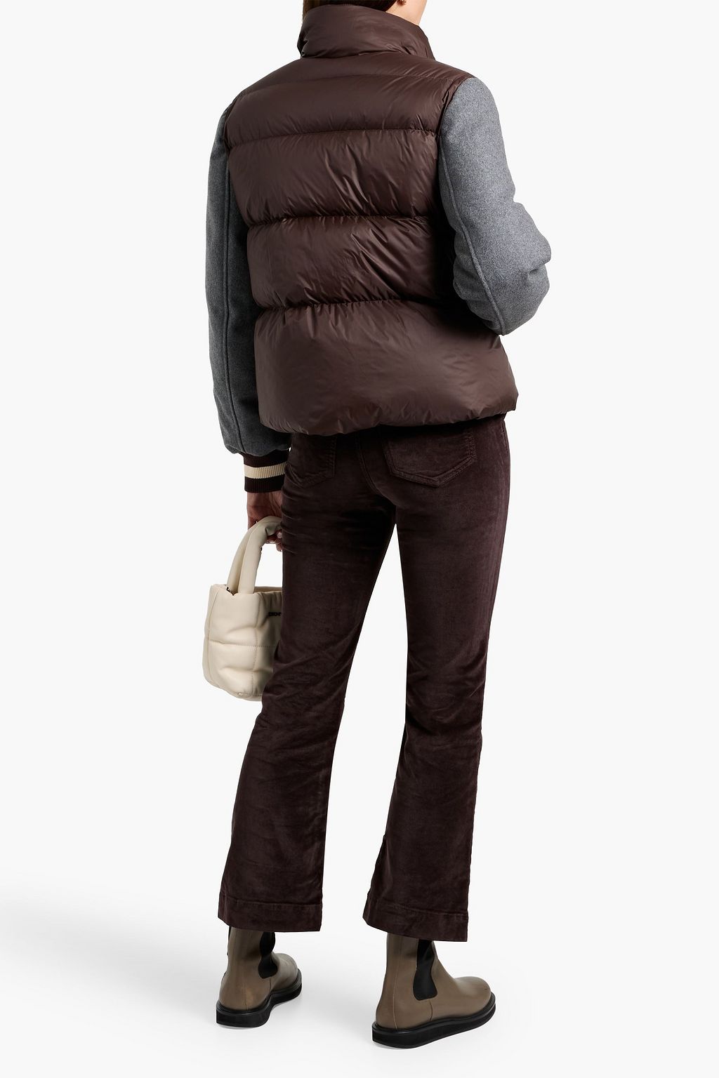 VERONICA BEARD Carson cotton-blend velvet flared pants