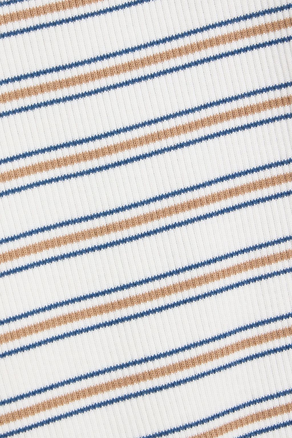 VERONICA BEARD Delano striped cotton-blend top