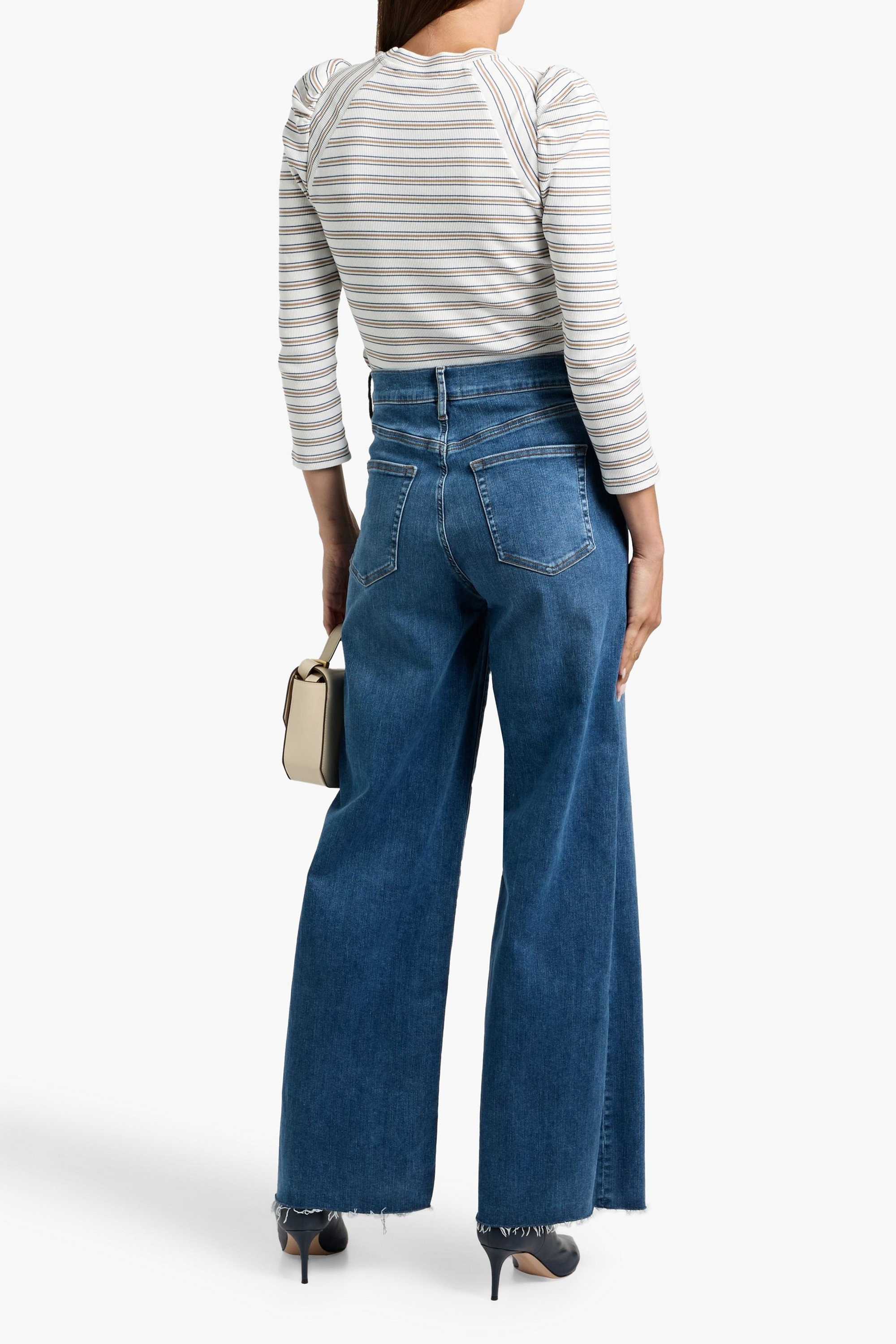 Veronica Beard Delano striped cotton-blend top