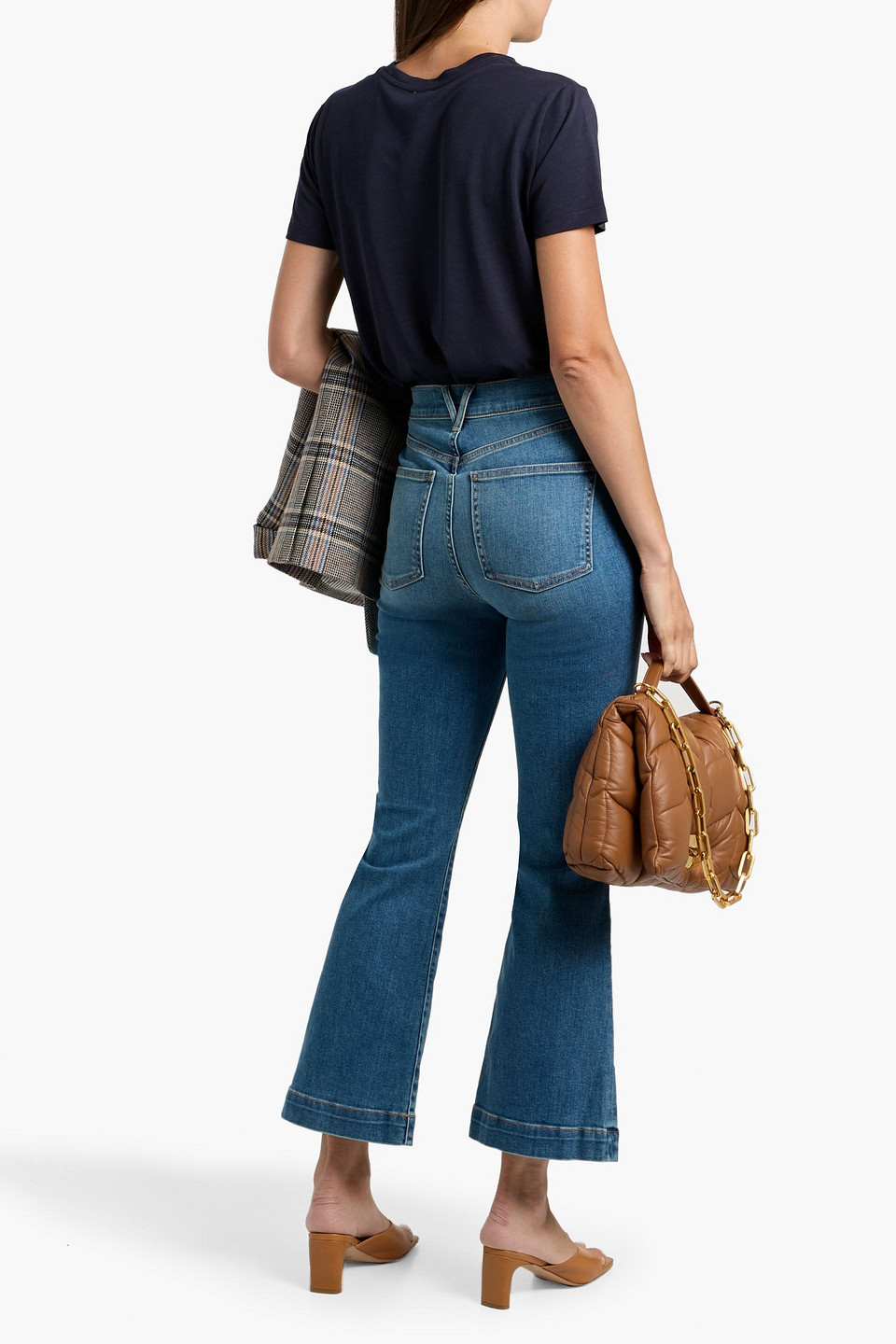 Veronica Beard Carson High-rise Kick-flare Jeans In Blue