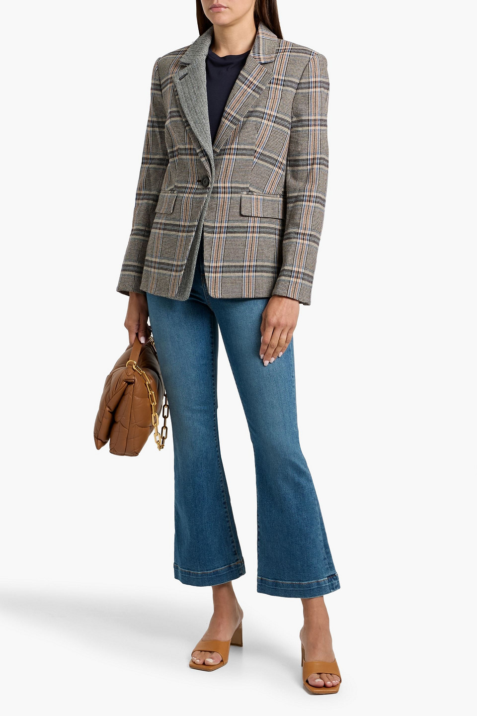 Veronica Beard Carson High-rise Kick-flare Jeans In Blue