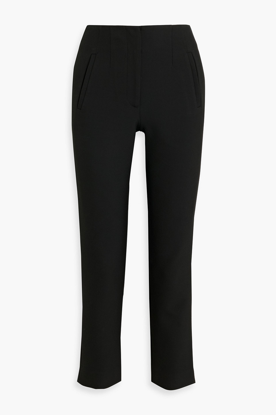 Veronica Beard Stila Crepe Slim-leg Pants In Black