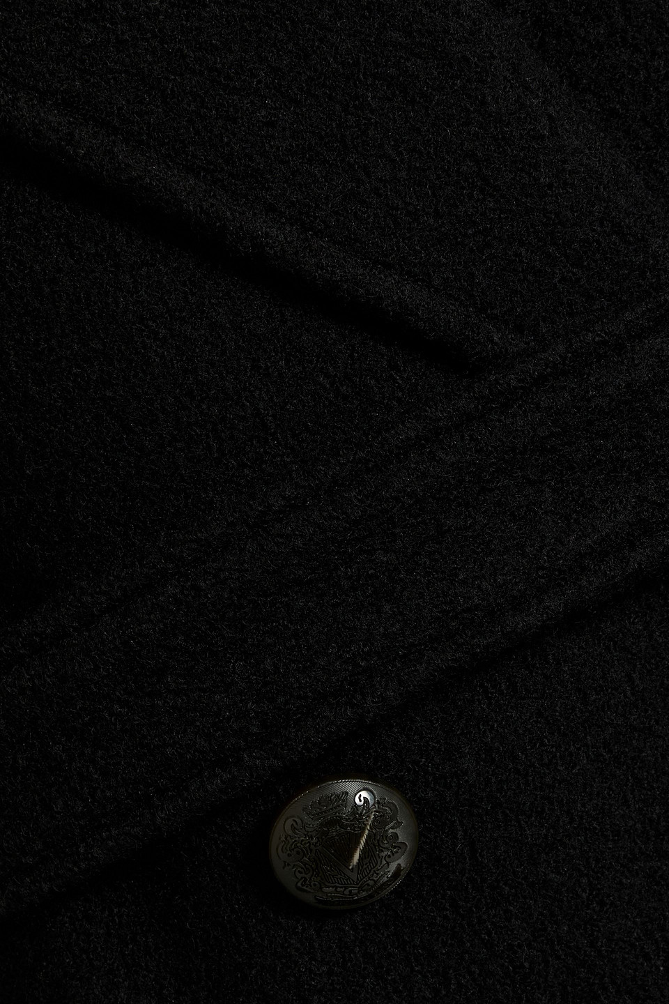Veronica Beard Della Dickey Double-breasted Wool Coat In Black