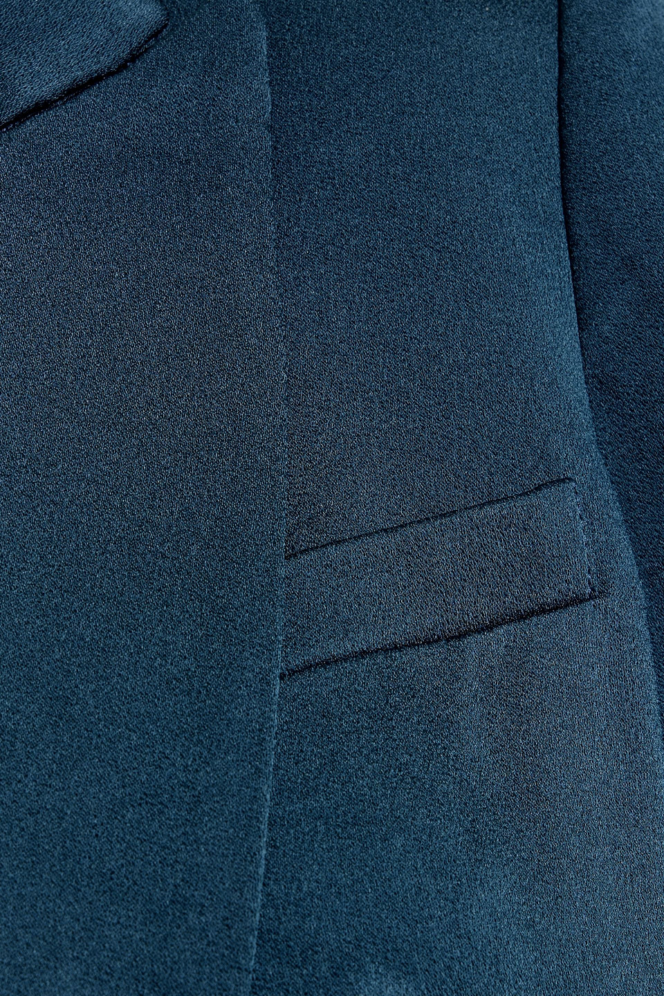Veronica Beard Long And Lean Dickey Satin-crepe Blazer In Blue