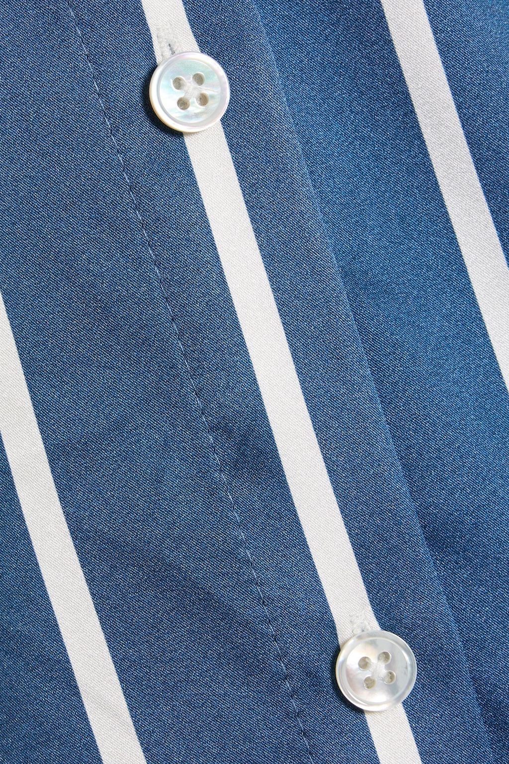VERONICA BEARD Monique striped silk-blend satin shirt