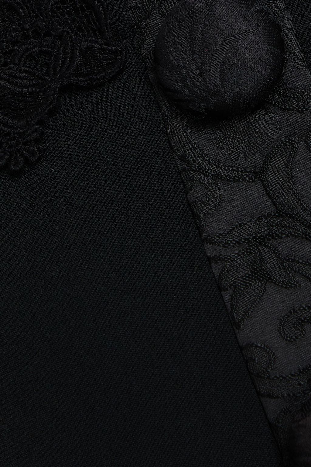 DOLCE&GABBANA クレープ&ジャカード ジャケット ギピュールレーストリム