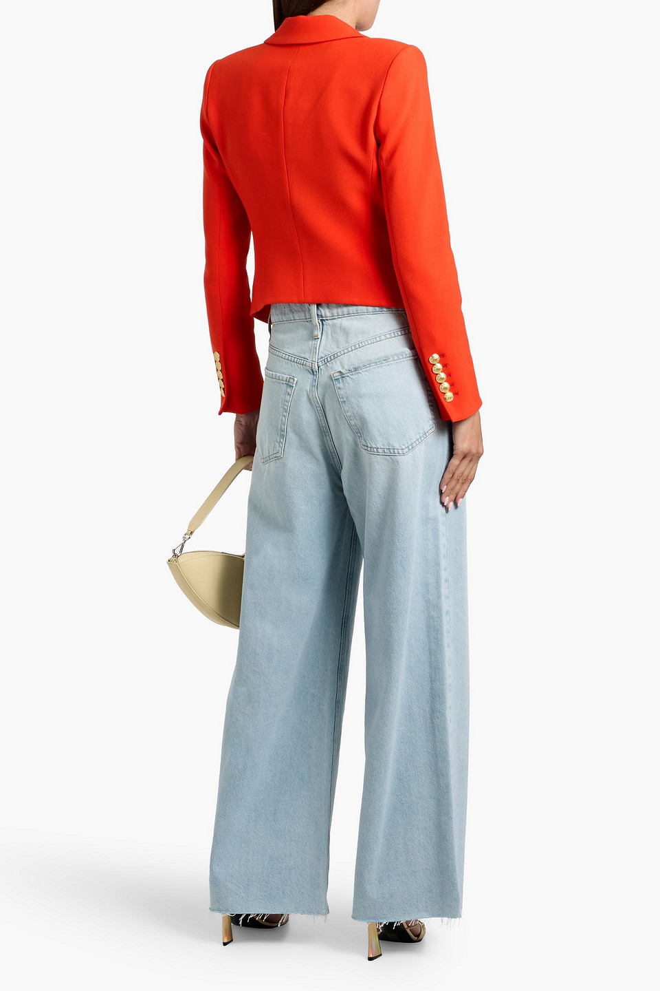 Veronica Beard Hosanna Dickey Crepe Blazer In Red