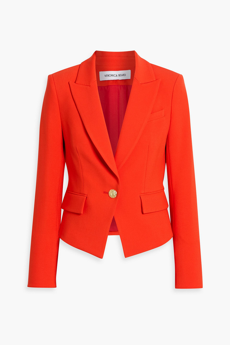 Veronica Beard Hosanna Dickey Crepe Blazer In Red