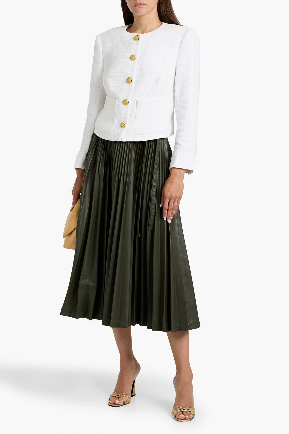 Veronica Beard Nathan Cotton-tweed Jacket In White