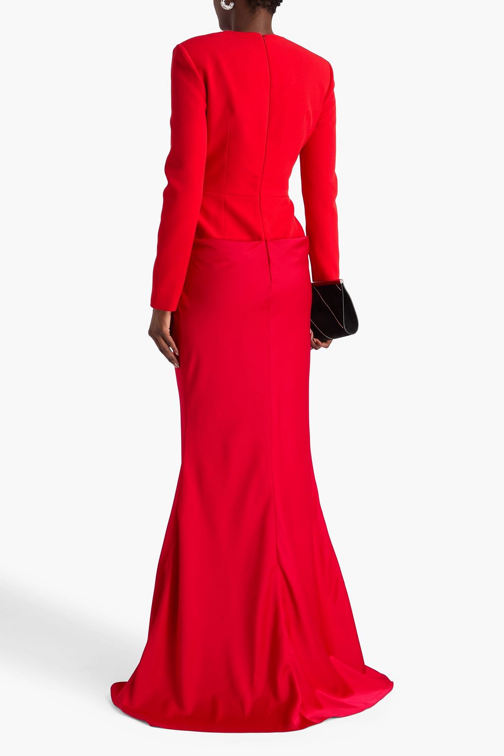 SAFIYAA Naira draped cady and crepe gown