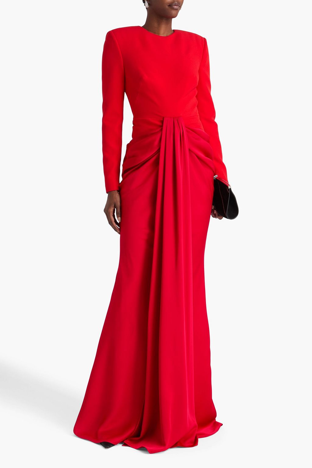 SAFIYAA Naira draped cady and crepe gown