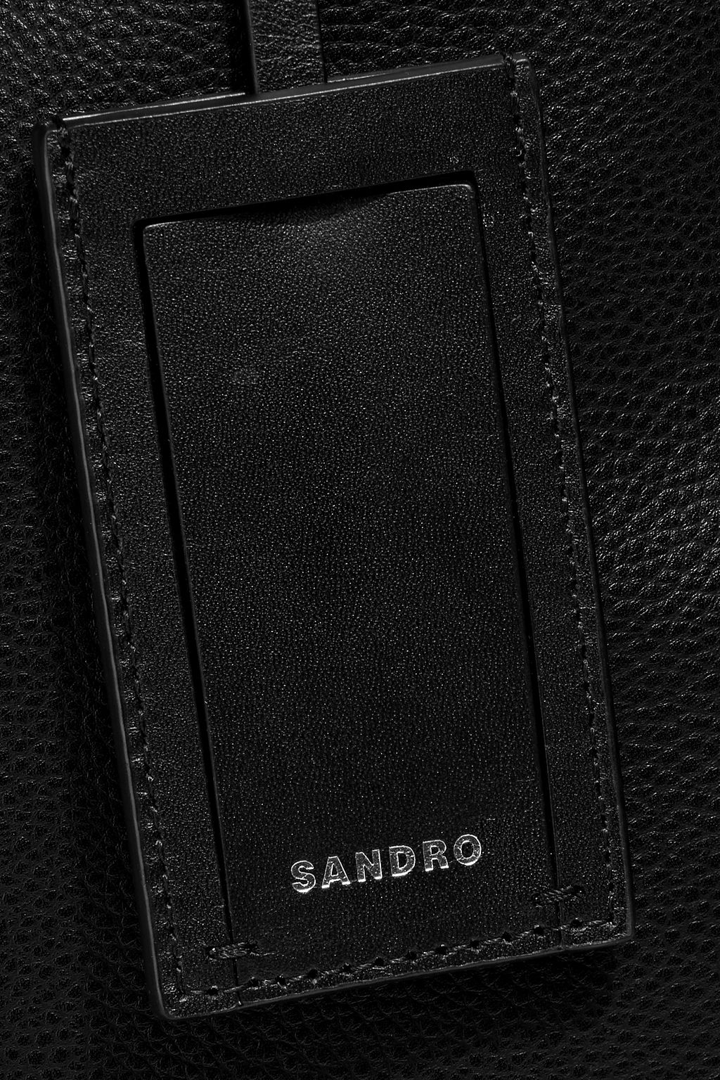 SANDRO Pebbled-leather backpack