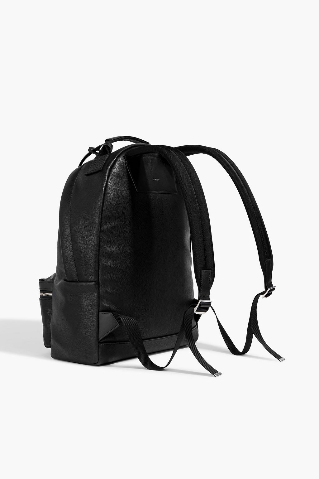 SANDRO Pebbled-leather backpack