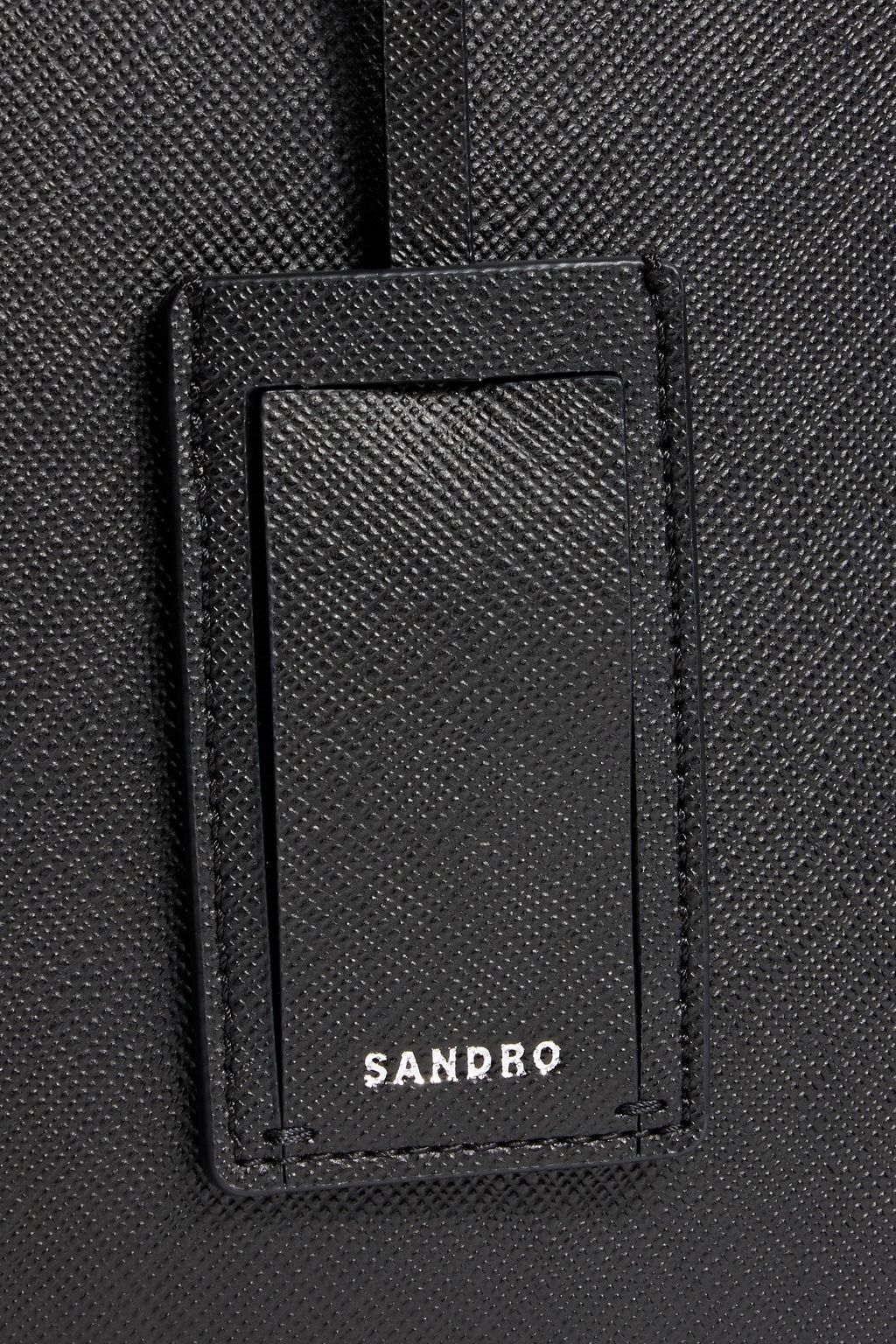 SANDRO Textured-leather briefcase