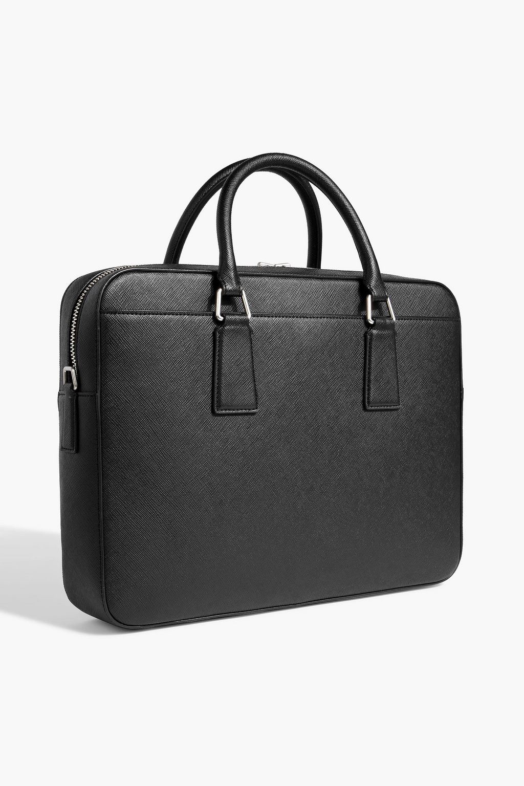 SANDRO Textured-leather briefcase