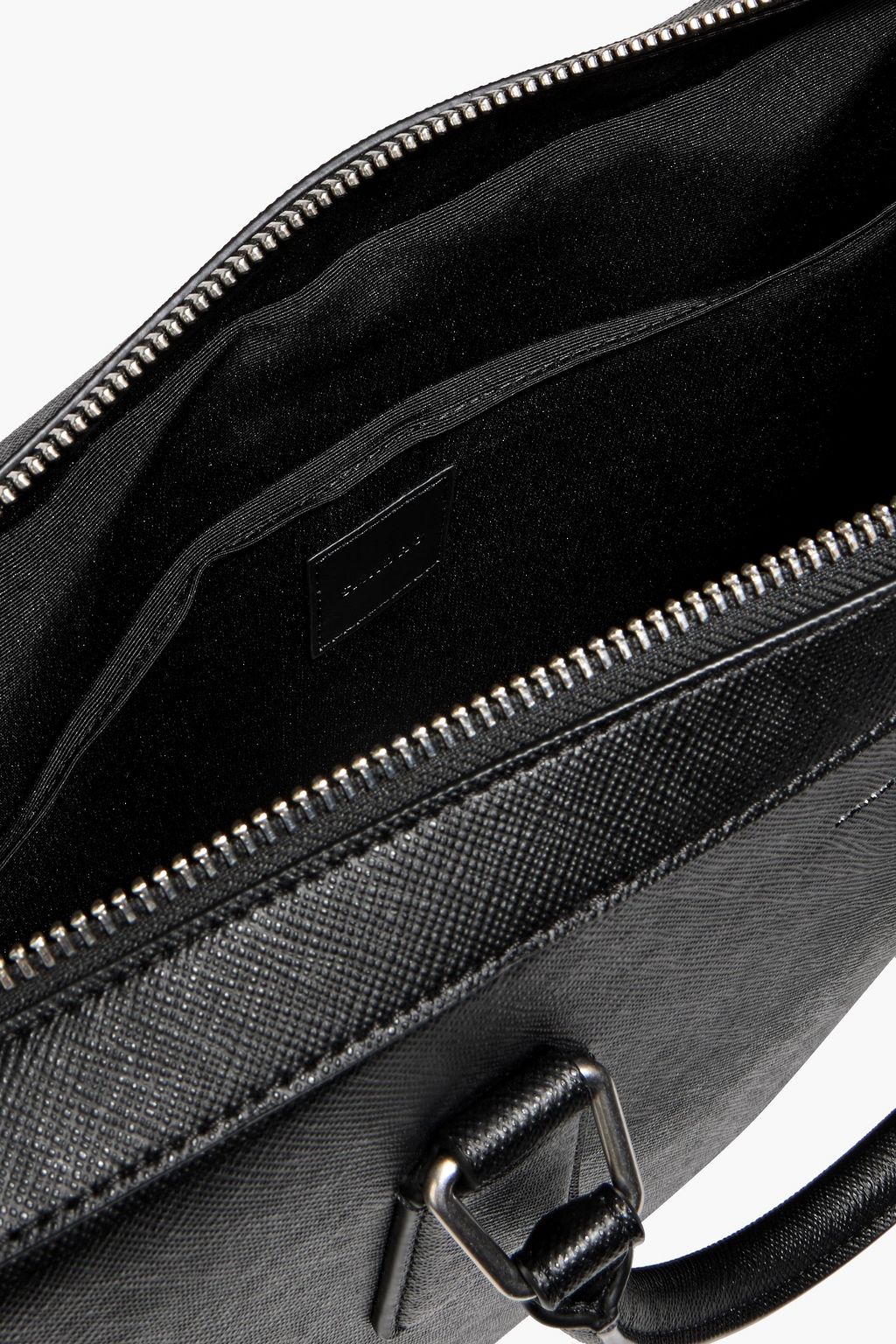 SANDRO Textured-leather briefcase