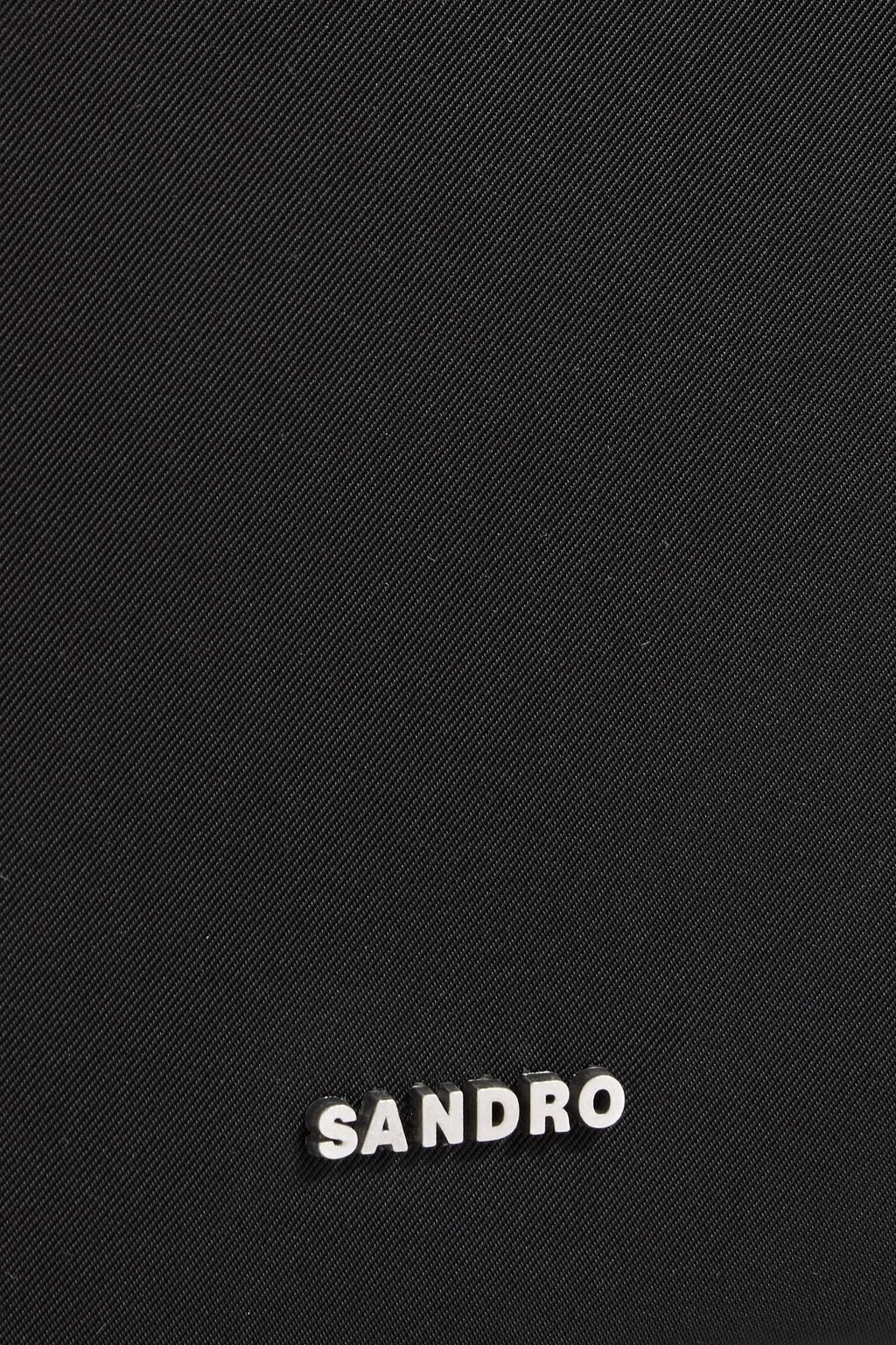 SANDRO Leather-trimmed shell wash bag