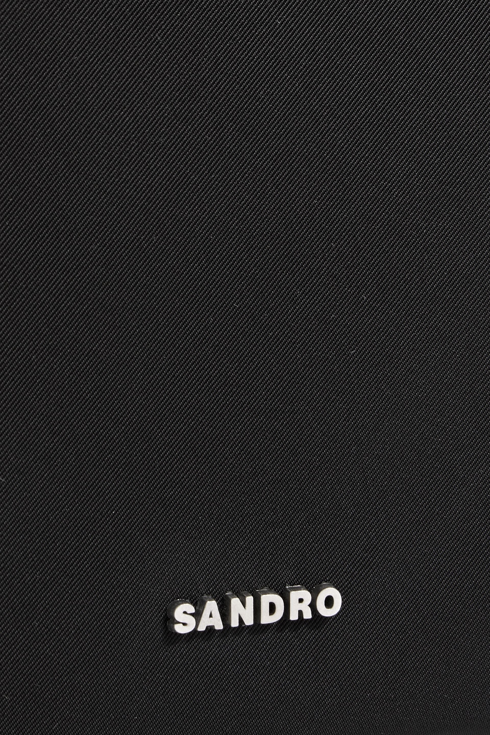 Sandro Leather-trimmed Shell Wash Bag In Black
