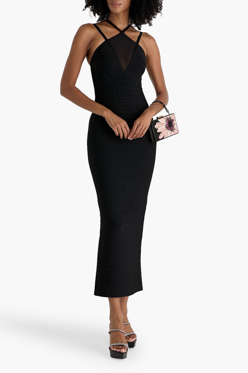 HERVÉ LÉGER Lana mesh-paneled bandage gown