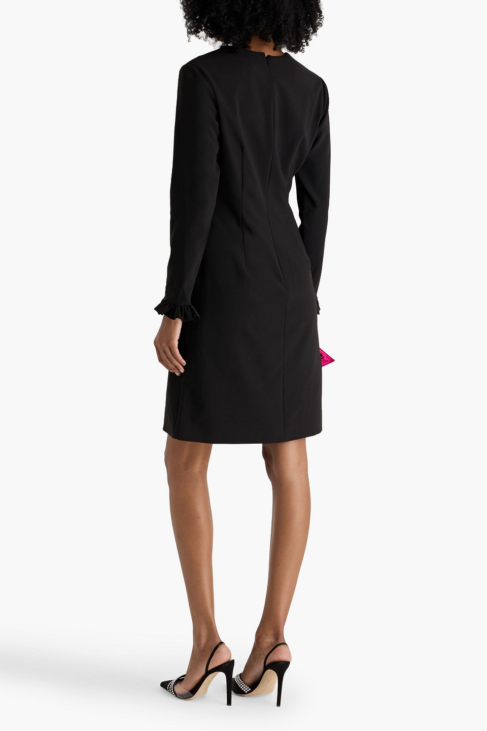 Mikael Aghal Minikleid Aus Stretch-cady In Black