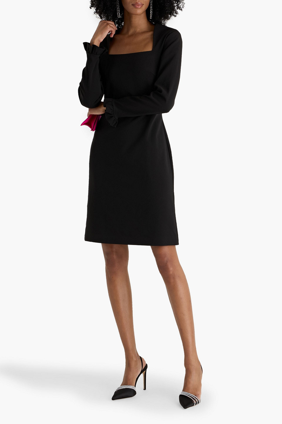 Mikael Aghal Minikleid Aus Stretch-cady In Black