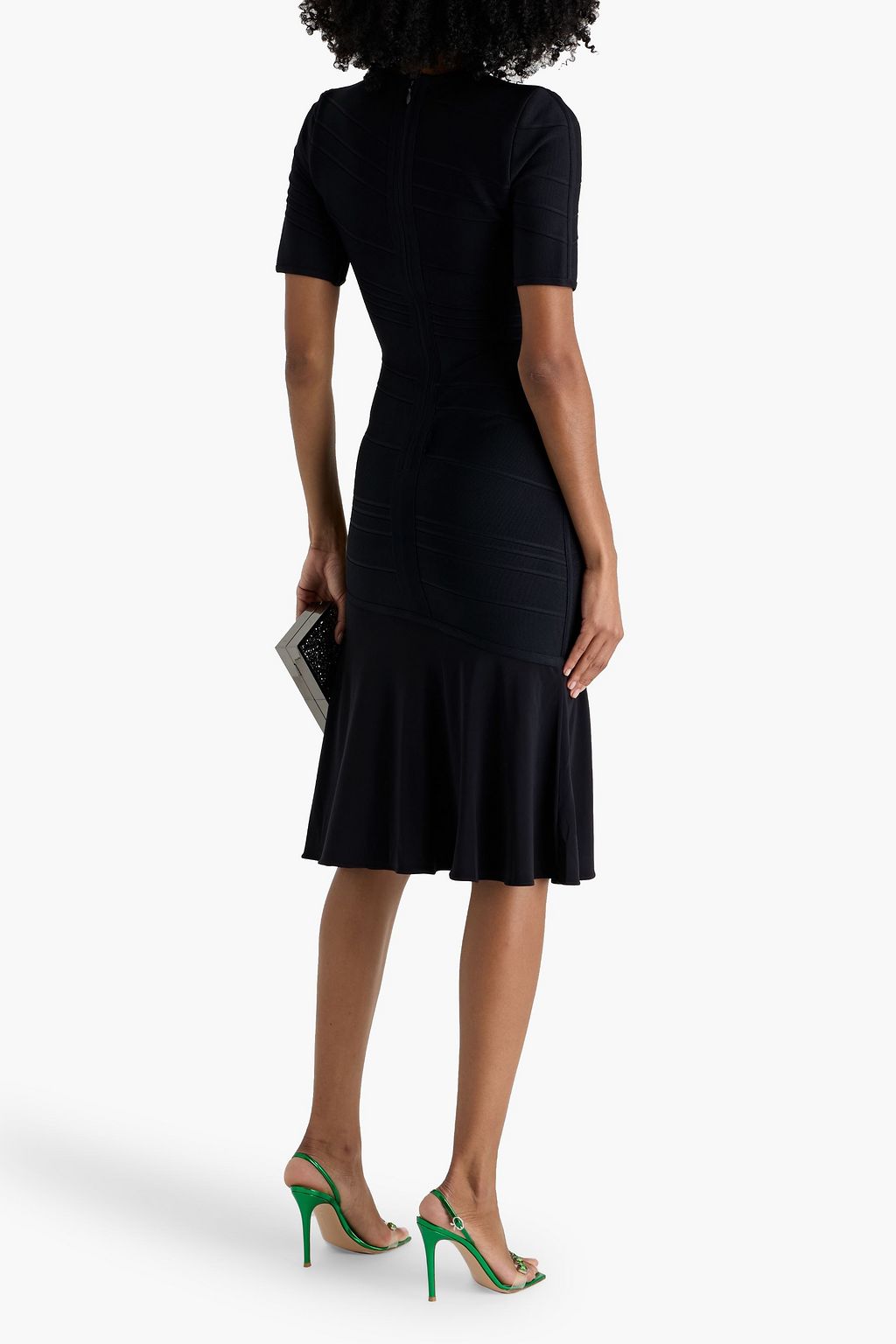 HERVÉ LÉGER Fluted bandage midi dress