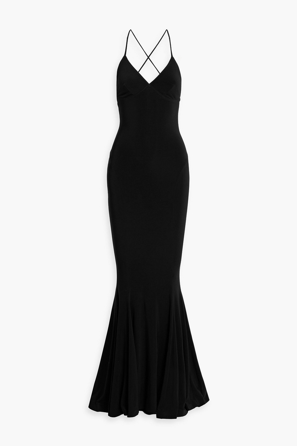 Norma Kamali Stretch-jersey Gown In Black
