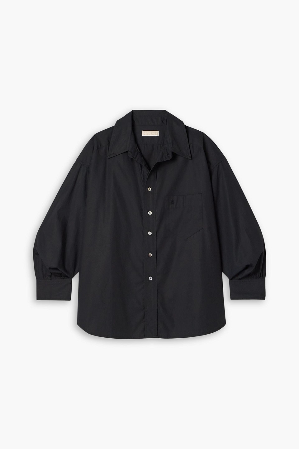 Suzie Kondi Kappa Cotton-poplin Shirt In Black
