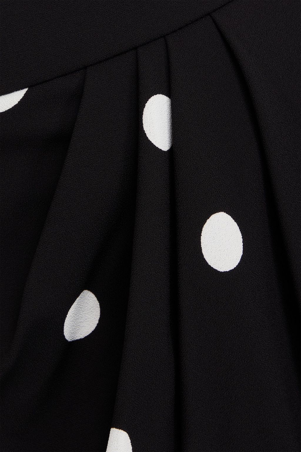 DOLCE&GABBANA ストレッチクレープ ミディスカート ドレープ入り ポルカドット