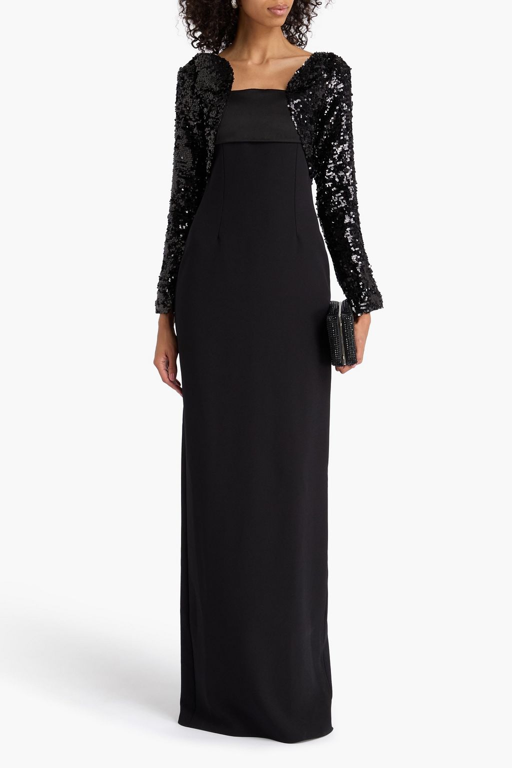 SAFIYAA Liza sequin-embellished crepe gown