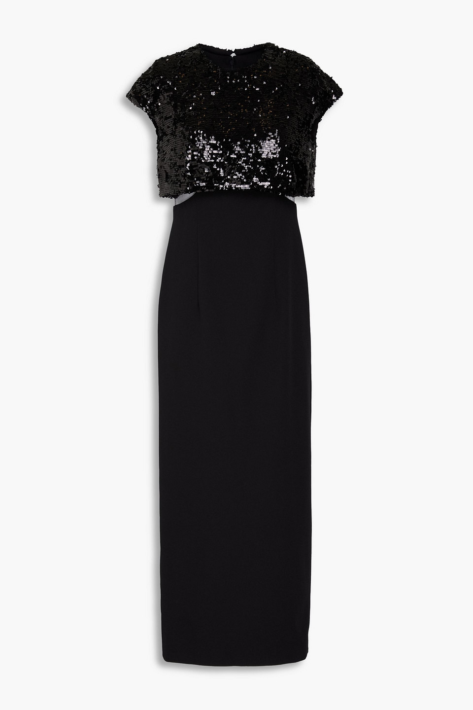 Safiyaa Midikleid „dominica“ Aus Crêpe Mit Pailletten In Black