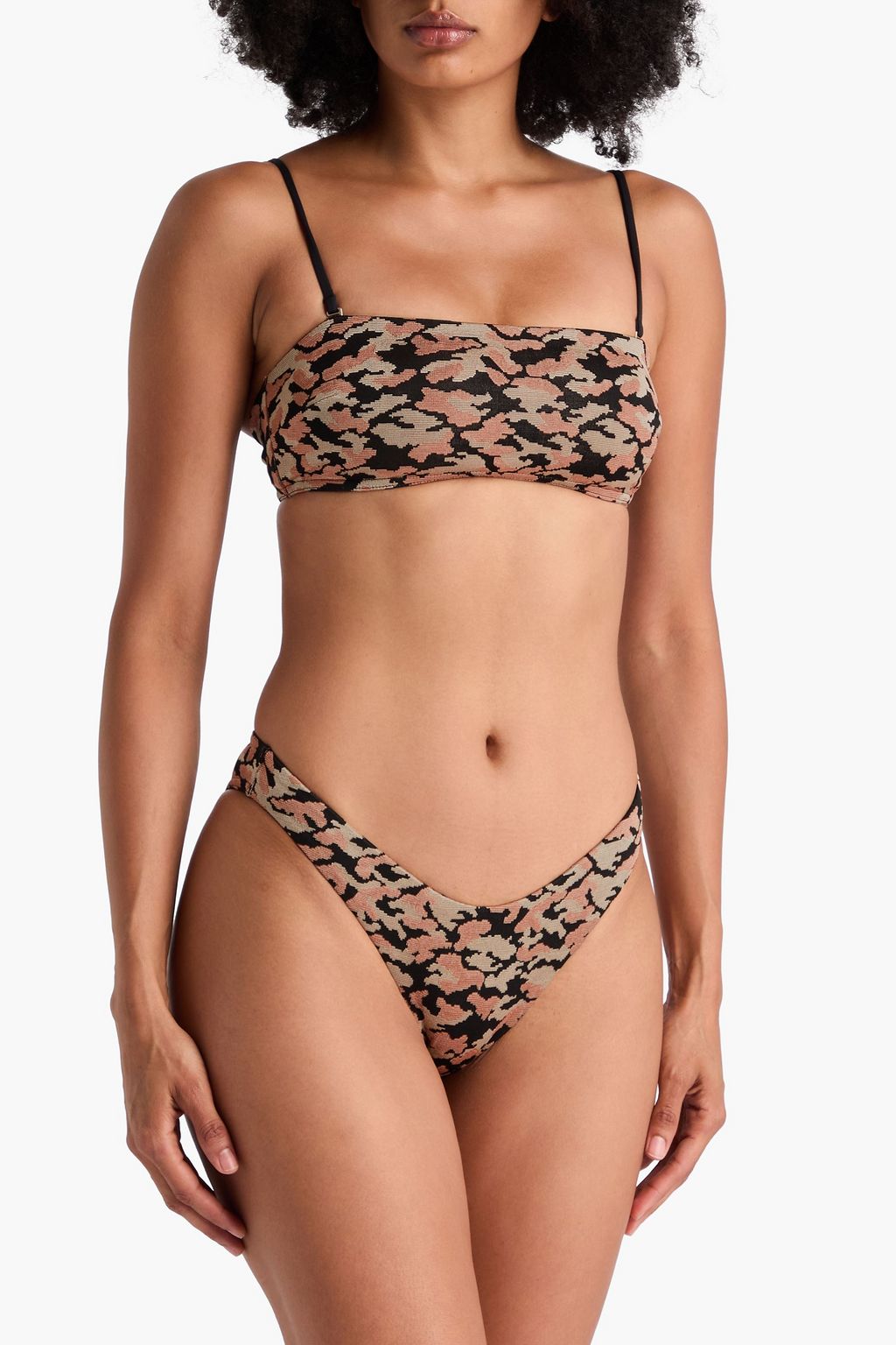 ZIMMERMANN بيكيني بتصميم باندو من الجاكار ونسيج مطاط