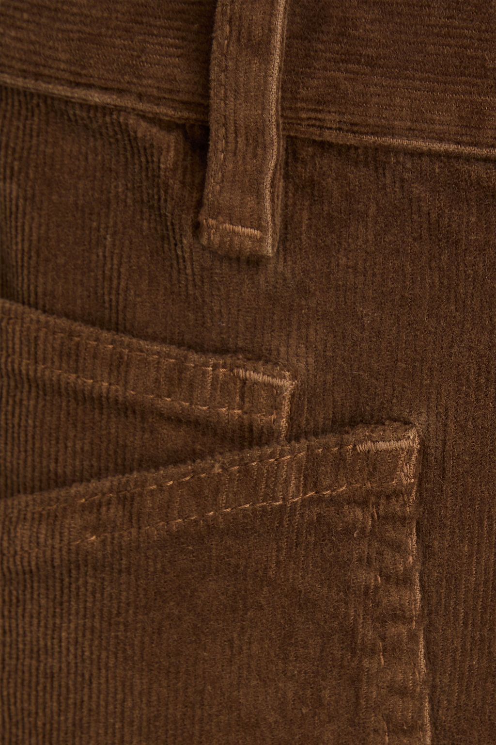 NILI LOTAN コットン混コーデュロイ クロップド テーパードパンツ
