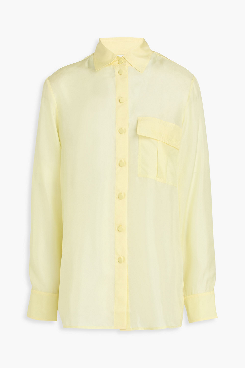 Zimmermann Silk-habotai Shirt In Yellow