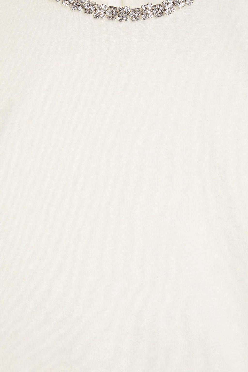 ZIMMERMANN Crystal-embellished linen-jersey T-shirt